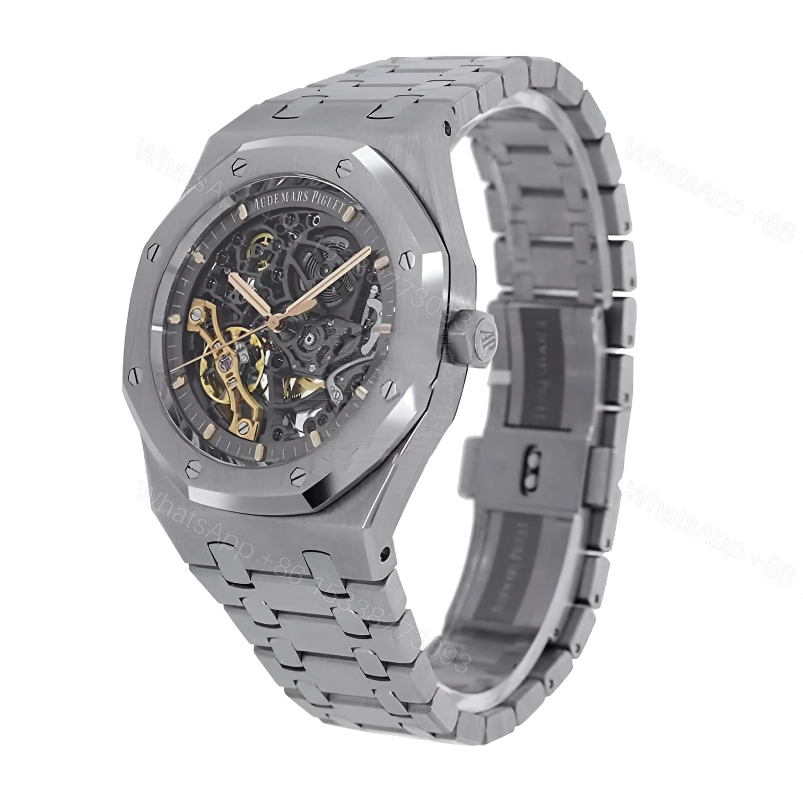 View 2 of Audemars Piguet Royal Oak Double Balance Wheel Openworked 15407ST Replica