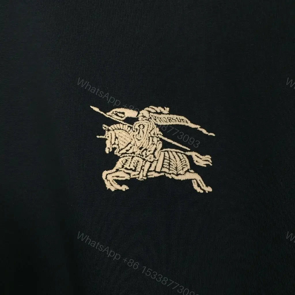 View 8 of Lux-Panel Tee: Classic Check Collar, Gold Crest, Hi-Comfort Knit