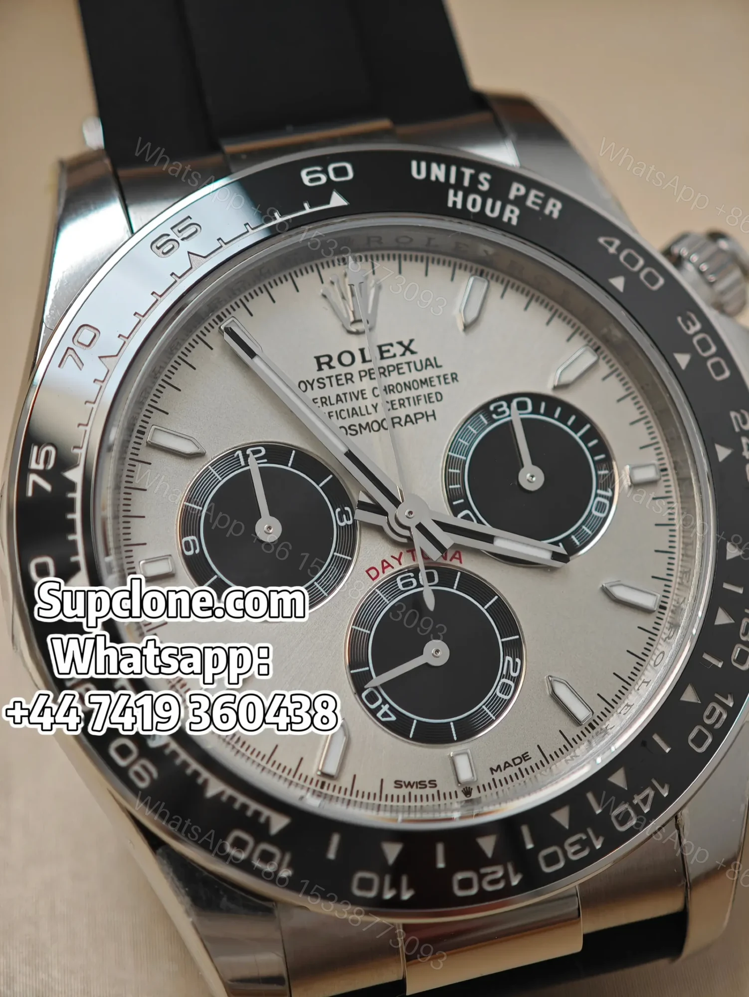 View 7 of Rolex Daytona Super Clone M126519LN-0006 Silver Dial 4131 Movement