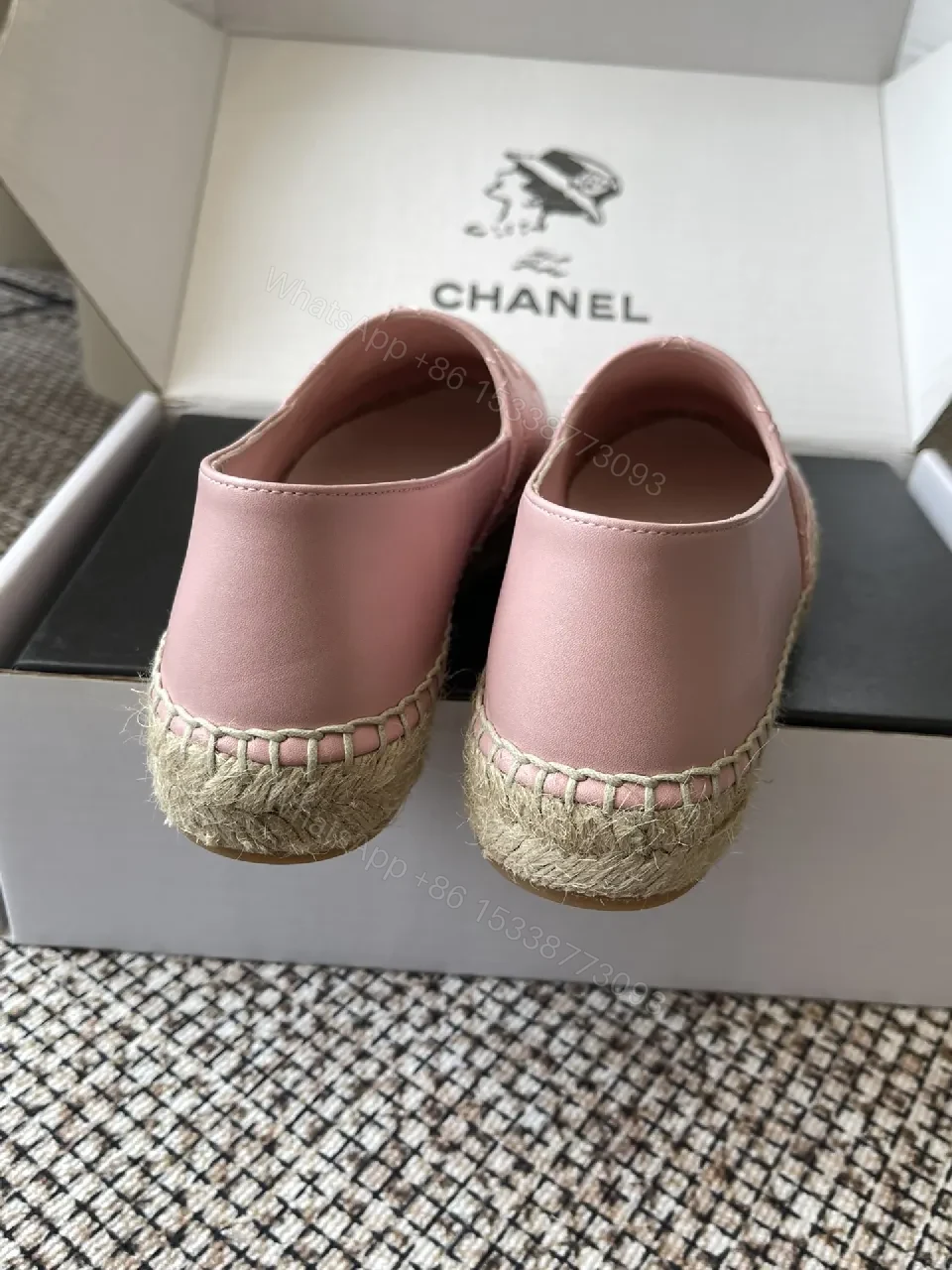 View 2 of Soft Pink Quilted Espadrille Loafers - All-Day Comfort Shoes