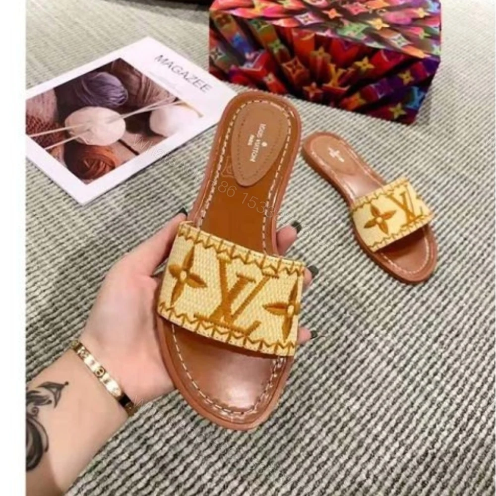 View 3 of Louis Vuitton Lock It Flat Mule Cognac Brown