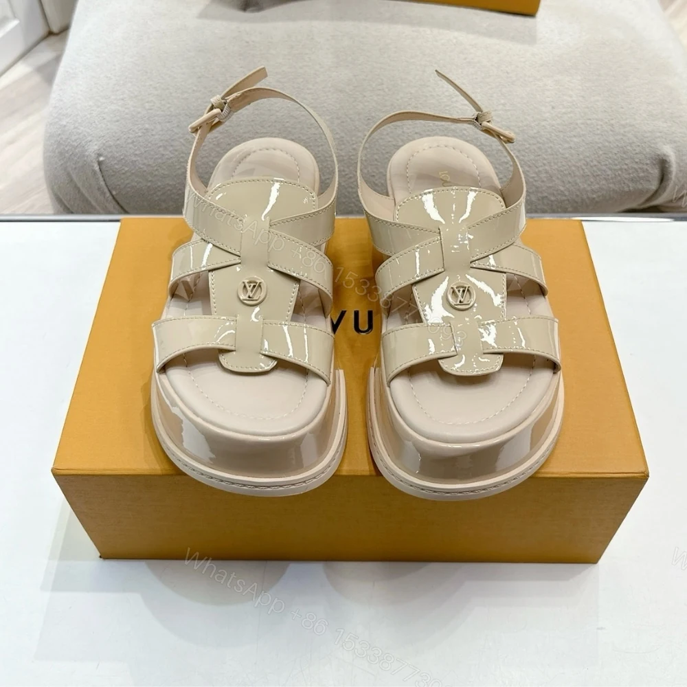 View 2 of LOUIS VUITTON MAYA PLATFORM SANDAL BEIGE