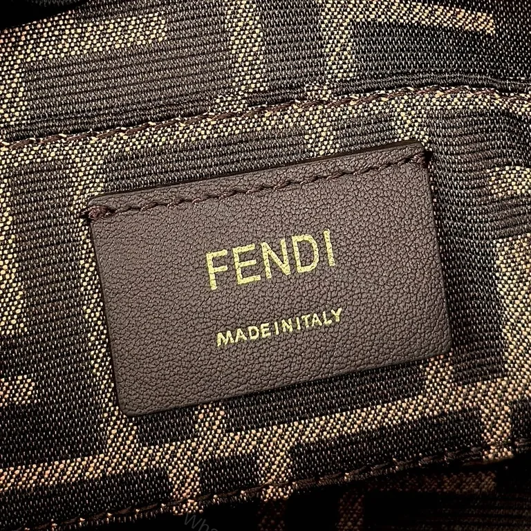 View 6 of Blue Leather Fendi Roma Satchel: Structured Luxury Crossbody