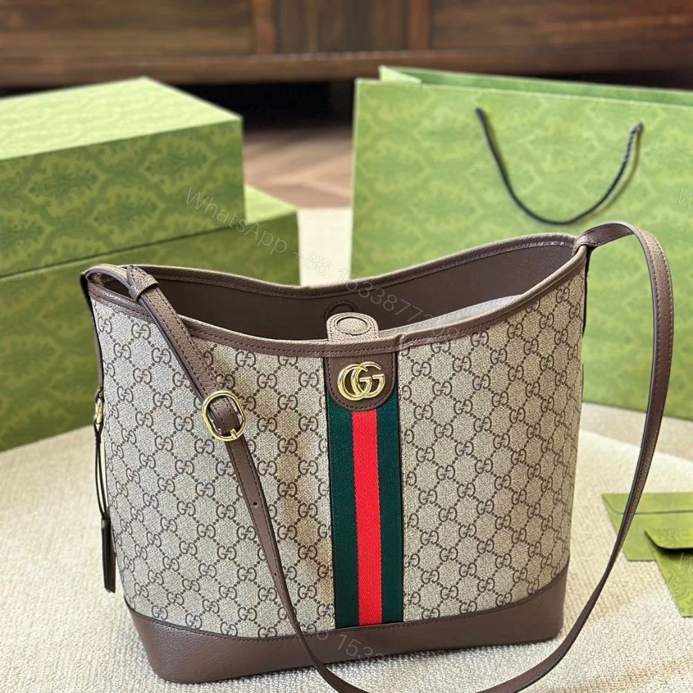 View 2 of Gucci Ophidia GG Small Shoulder Bag Beige And Ebony 33Cm 781402 96IWG 8745