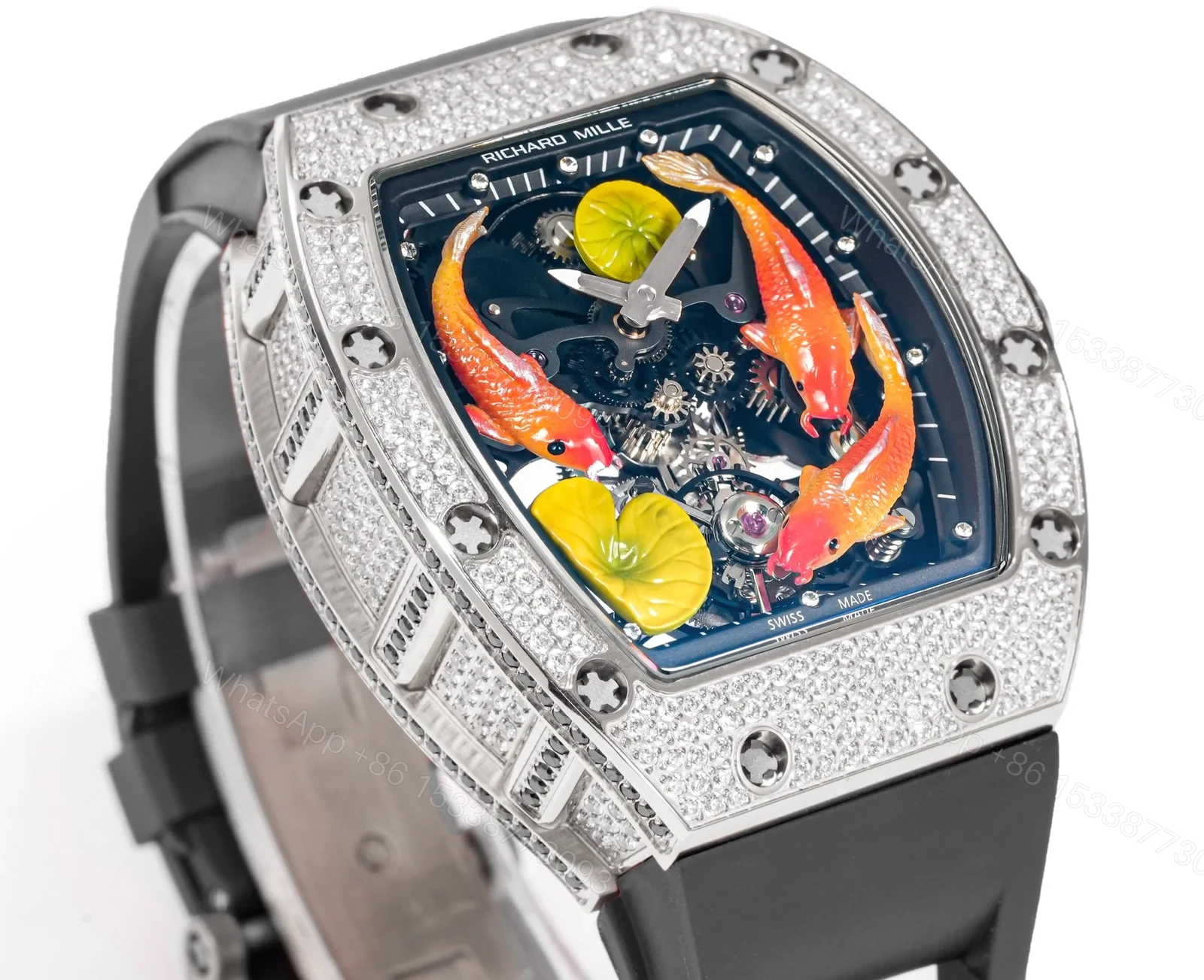 View 3 of Richard Mille RM59-01 T-Diamond Lizard Tourbillon Skeleton Sport Watch RM59-01-T-DIAMOND-LIZARD-TOURBILLON-SKELETON