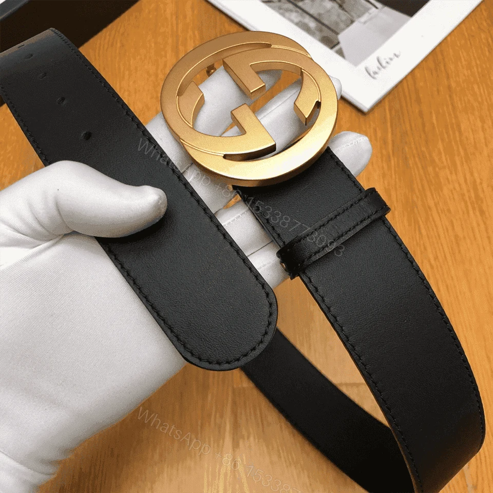 View 4 of GUCCI INTERLOCKING-G LEATHER BELT – B5