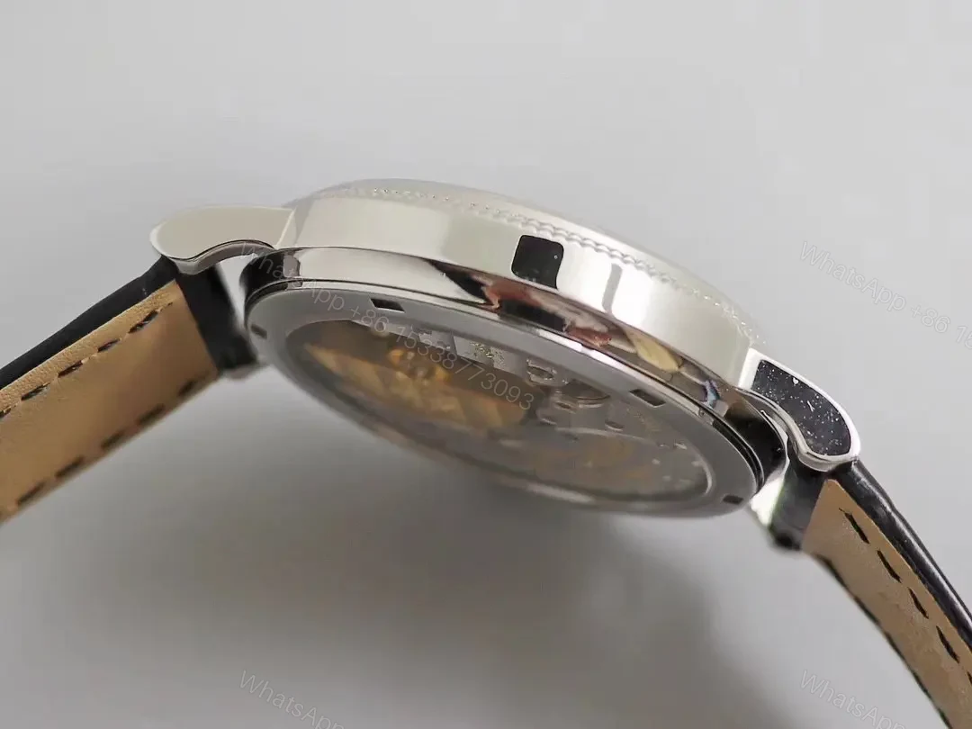 View 6 of Patek Philippe Calatrava 5120G Ultra Thin White Dial Watch with Roman Numerals and Black Leather Strap