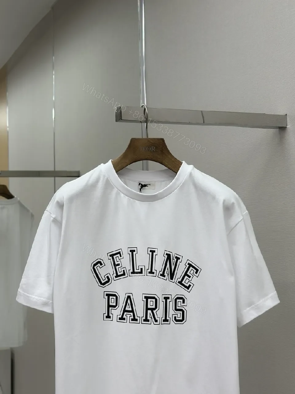 View 4 of Graphic-Centric White Tee: Premium Cotton, Bold Paris Graphic