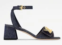 BUY LOUIS VUITTON FIRST COPY DENIM HEELS FOR LADIES — view 2