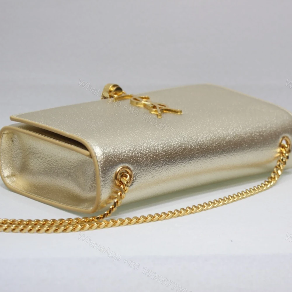 View 5 of Saint Laurent Kate Chain Wallet With Tassel Yellow Copper 26cm