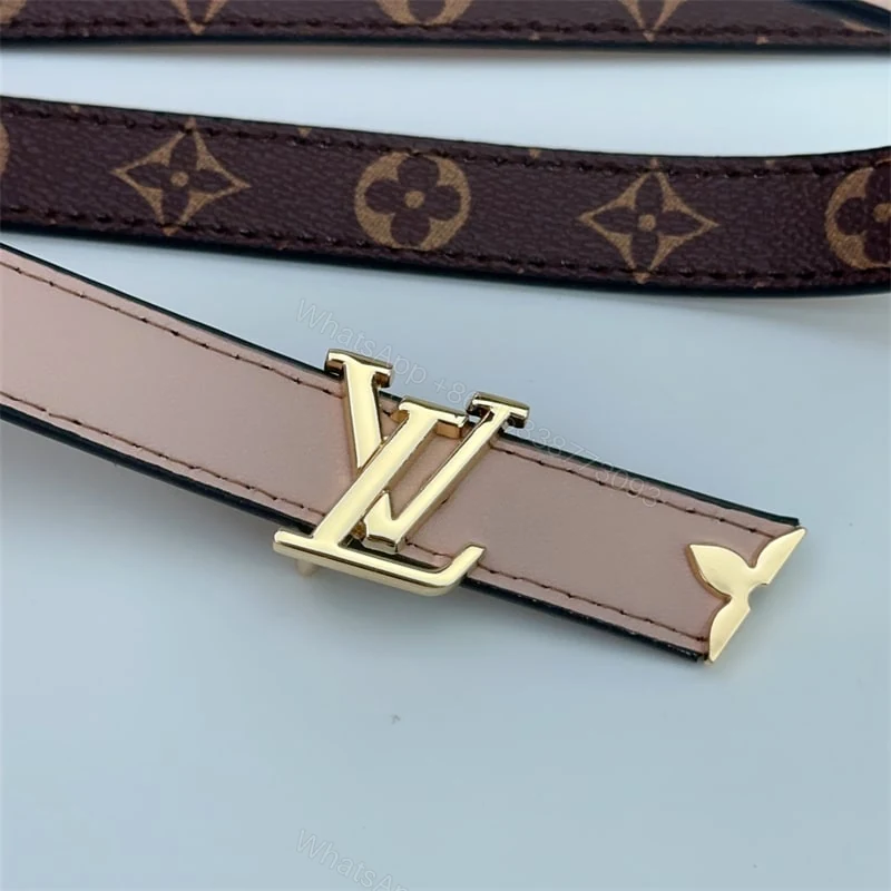 View 5 of LOUIS VUITTON PRETTY LV DOUBLE SIDED BELT BEIGE 20MM