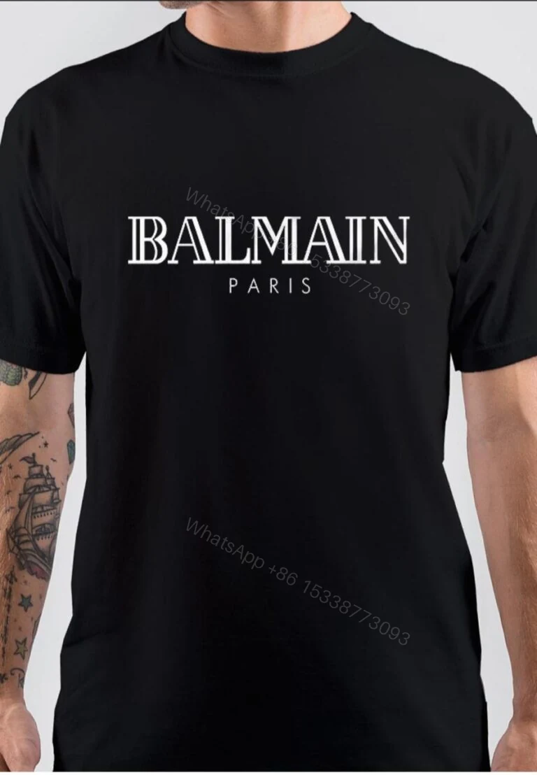 View 2 of BUY FIRST COPY BALMAIN ROUND NECK SUMMER FASHION T-SHIRTS