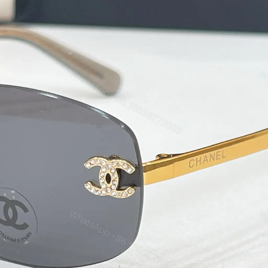 View 6 of Lux Shade Sunglasses: Quilted Alloy Frame, Rimless Style