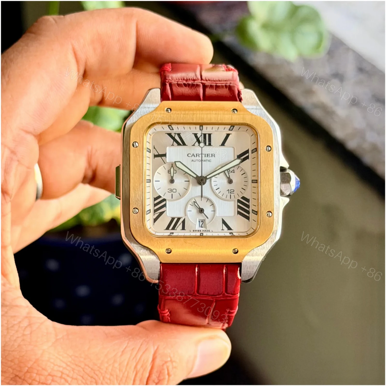 Cartier Santos Semi-ETA Chronograph — view 1