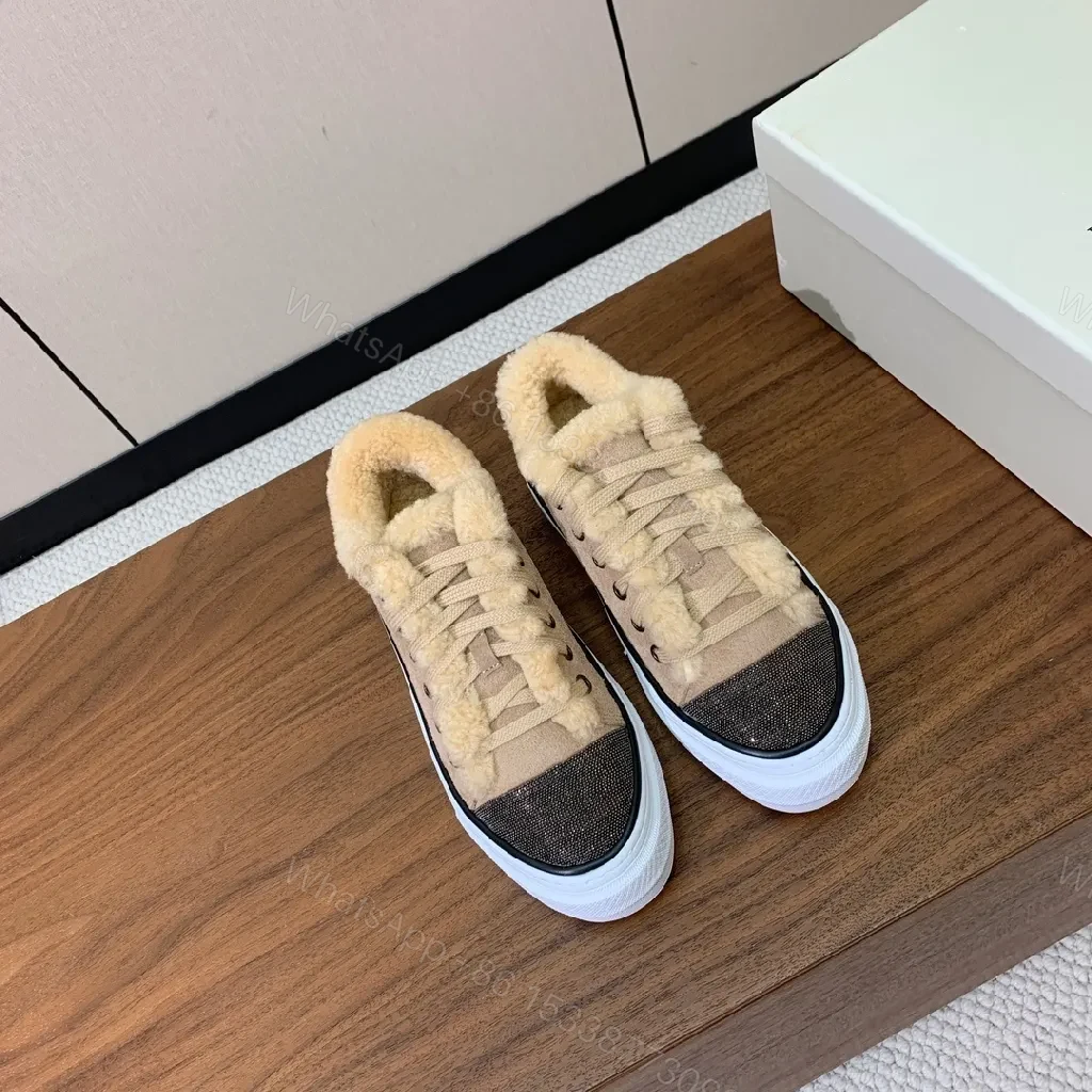 View 6 of Beige Faux-Shearling Sneaker: Luxe Chunky High-Tops