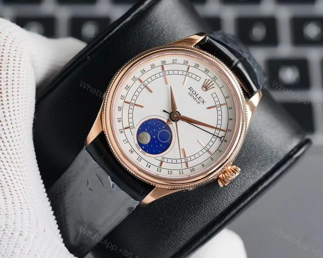 View 5 of Rolex Cellini Moonphase White 39Mm 50535