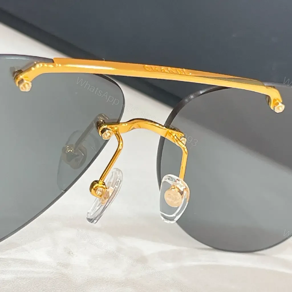 View 4 of Gradient Lens Aviator Sunglasses - Titanium Frame, Adjustable Fit