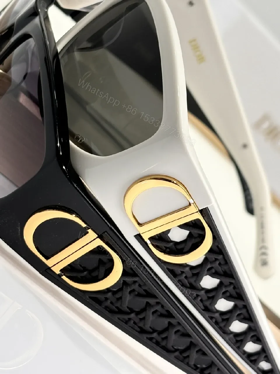 View 3 of White Frame Sunglasses, Acetate, Modern, All-Day Comfort, Sunglasses