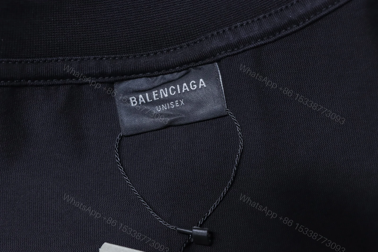 View 6 of Balenciaga Clothes 25SS Grain Wheat Embroidered Short Sleeve T-shirt black