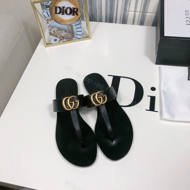 View 5 of Gucci Double G Thong Black