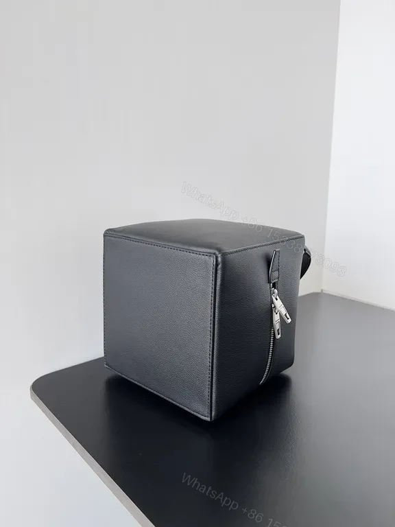 View 7 of Balenciaga Mini Bag: Black Textured Leather, Logo-Centric Chic