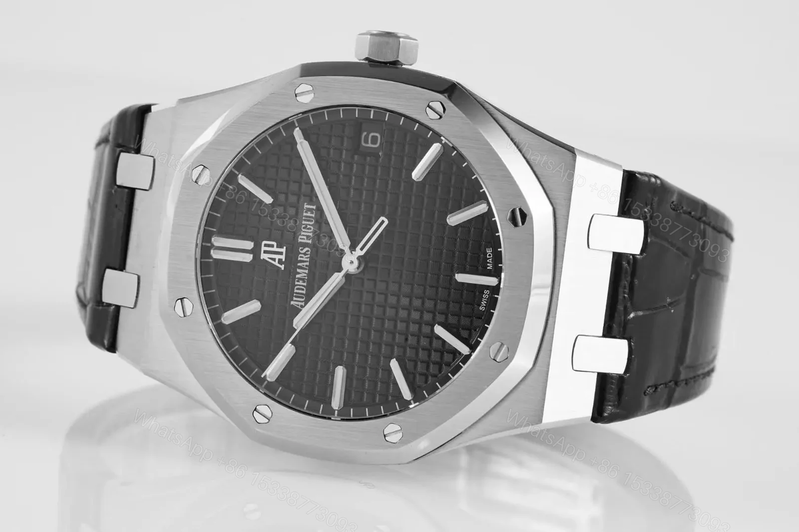 View 4 of TWA Factory Audemars Piguet Royal Oak 15500 Stainless Steel Black Dial Watch