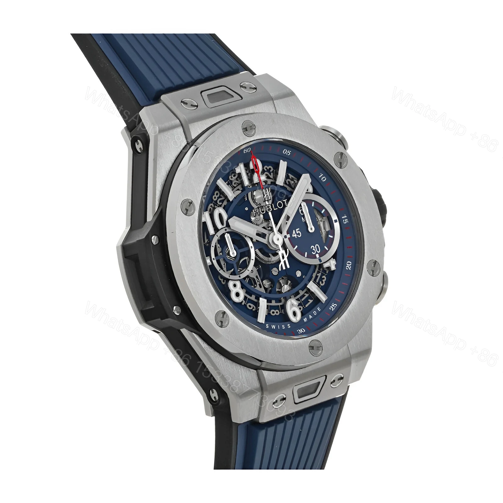 View 5 of Hublot Transparent Blue Replica