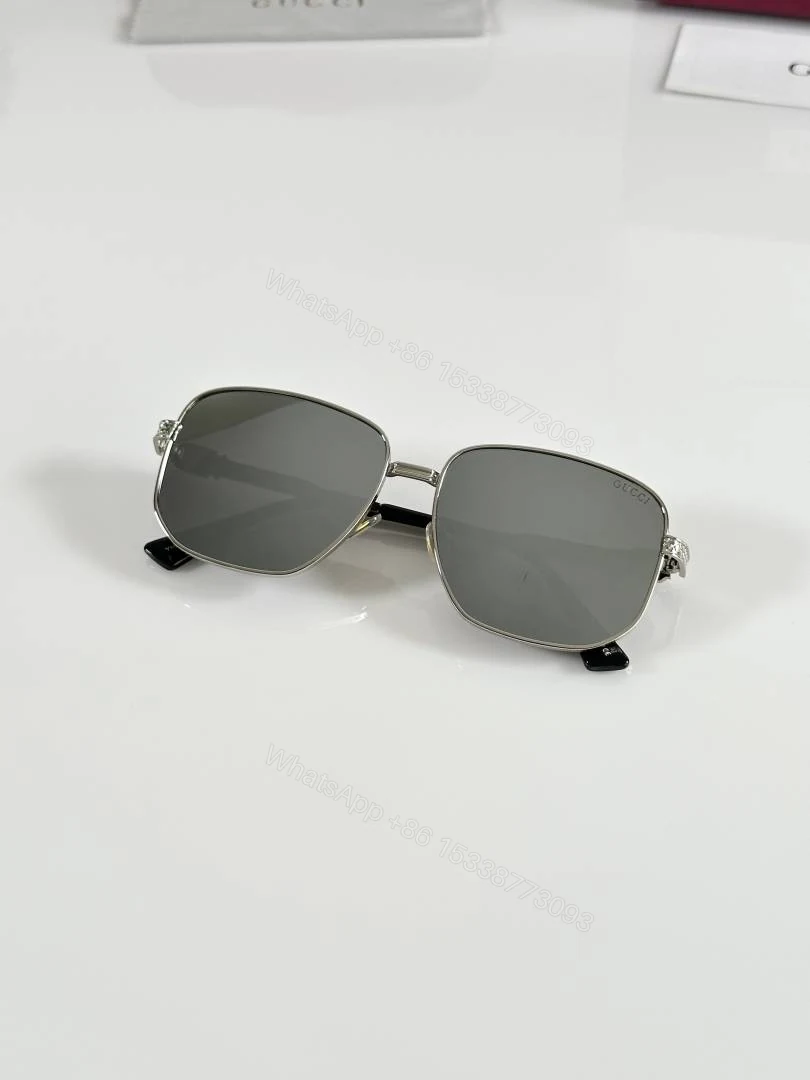 View 3 of First Copy Gucci 086 Silver Mercury Sunglasses