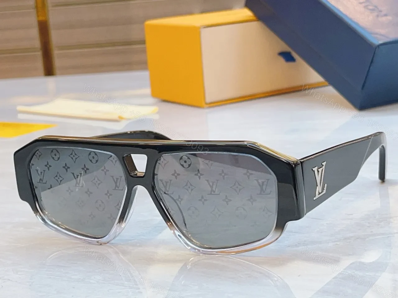 View 4 of Translucent Luxe Sunglasses: Signature Designer-Detailed Eyewear