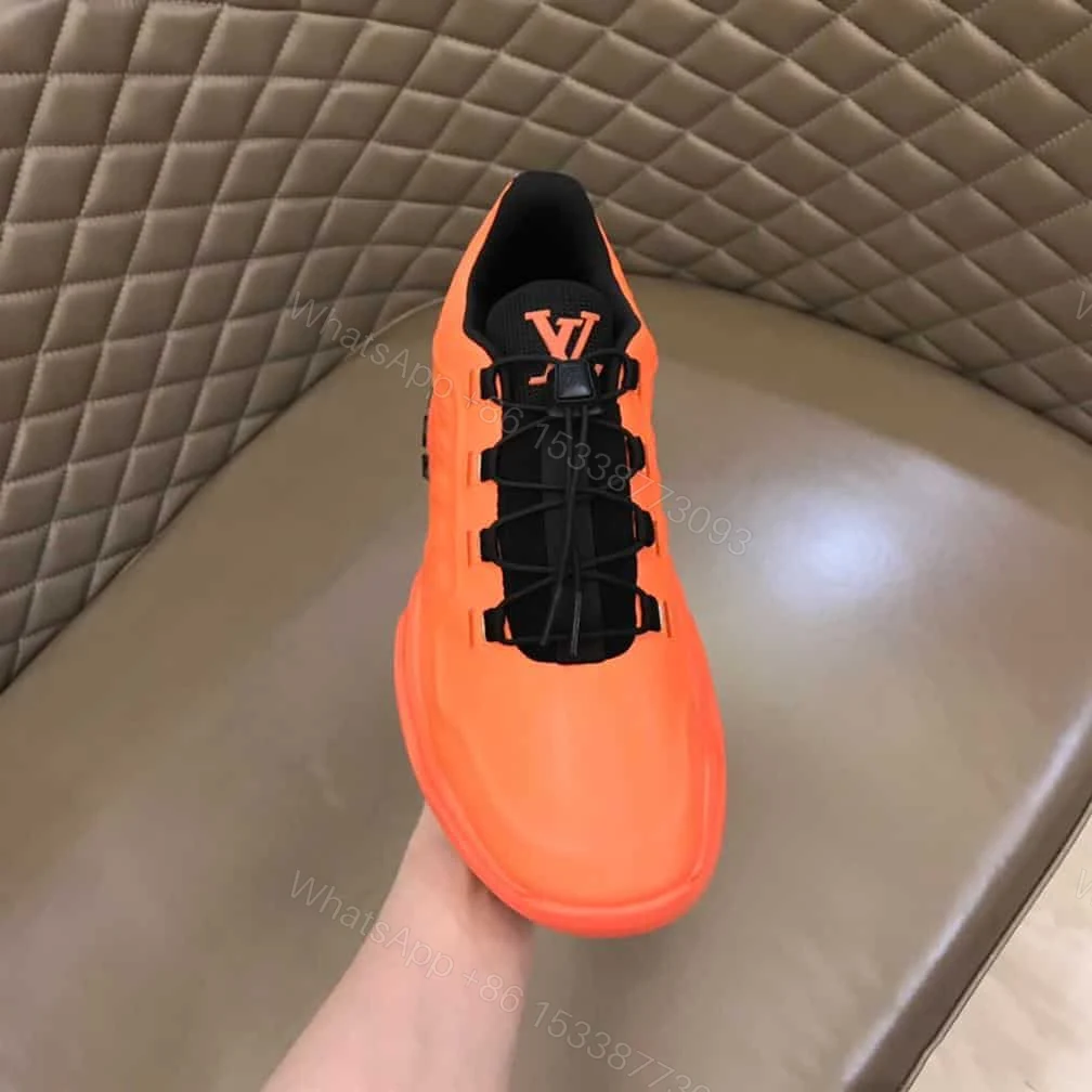 View 3 of Louis Vuitton Millenium Sneakers In Orange – LV272