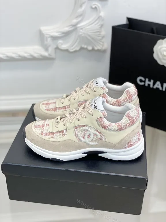 View 5 of Chanel-Inspired Knit & Suede Sneaker: Subtle Luxe Edge