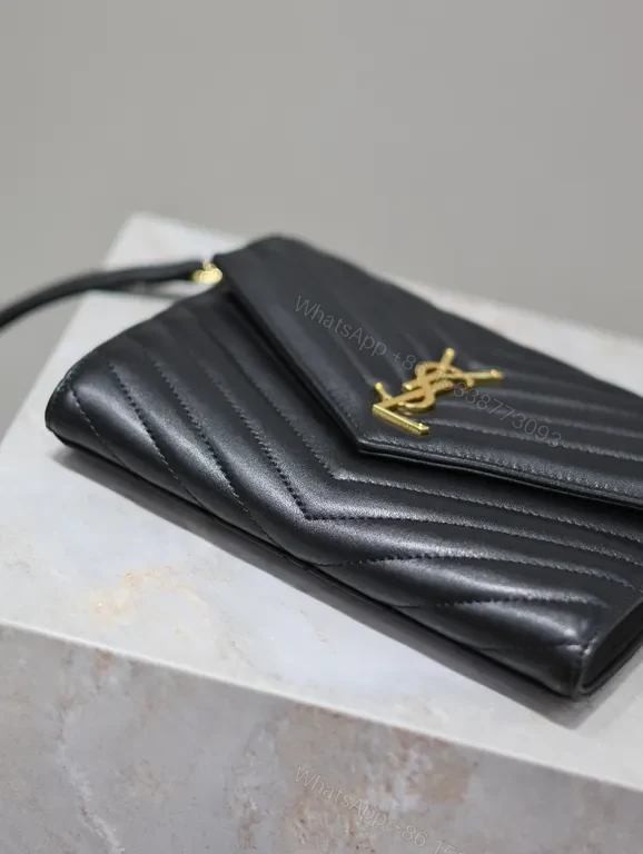 View 3 of Chic Quilted YSL Wallet on Chain â€“ Compact Luxury Bag