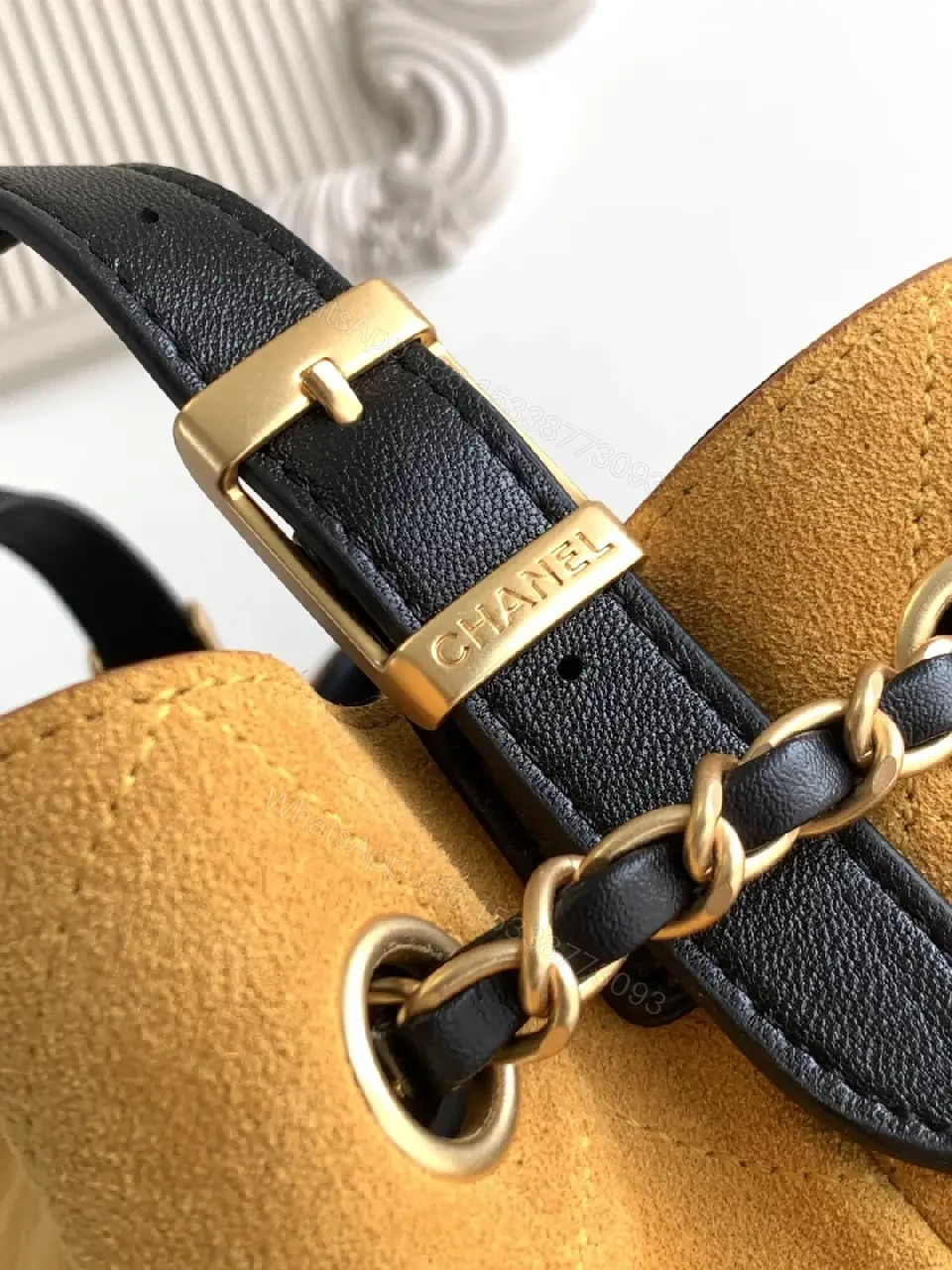 View 6 of Two-Tone Suede & Quilted Tote: Luxe Everyday Bag