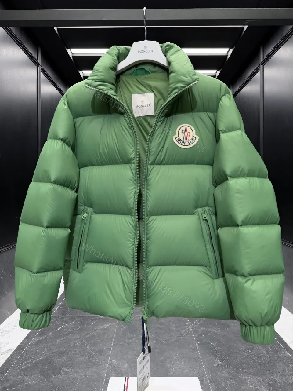 View 10 of Green Puffer Jacket, Premium Quilted, Minimal Logo, Everyday Warmth, Outerwear