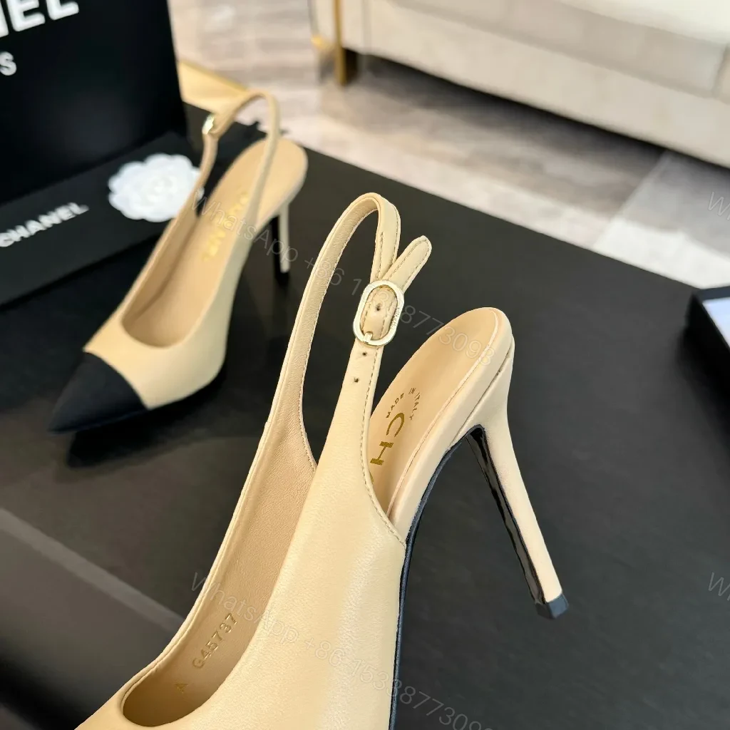 View 6 of Two-Tone Pointed-Toe Slingbacks: Luxe Comfort