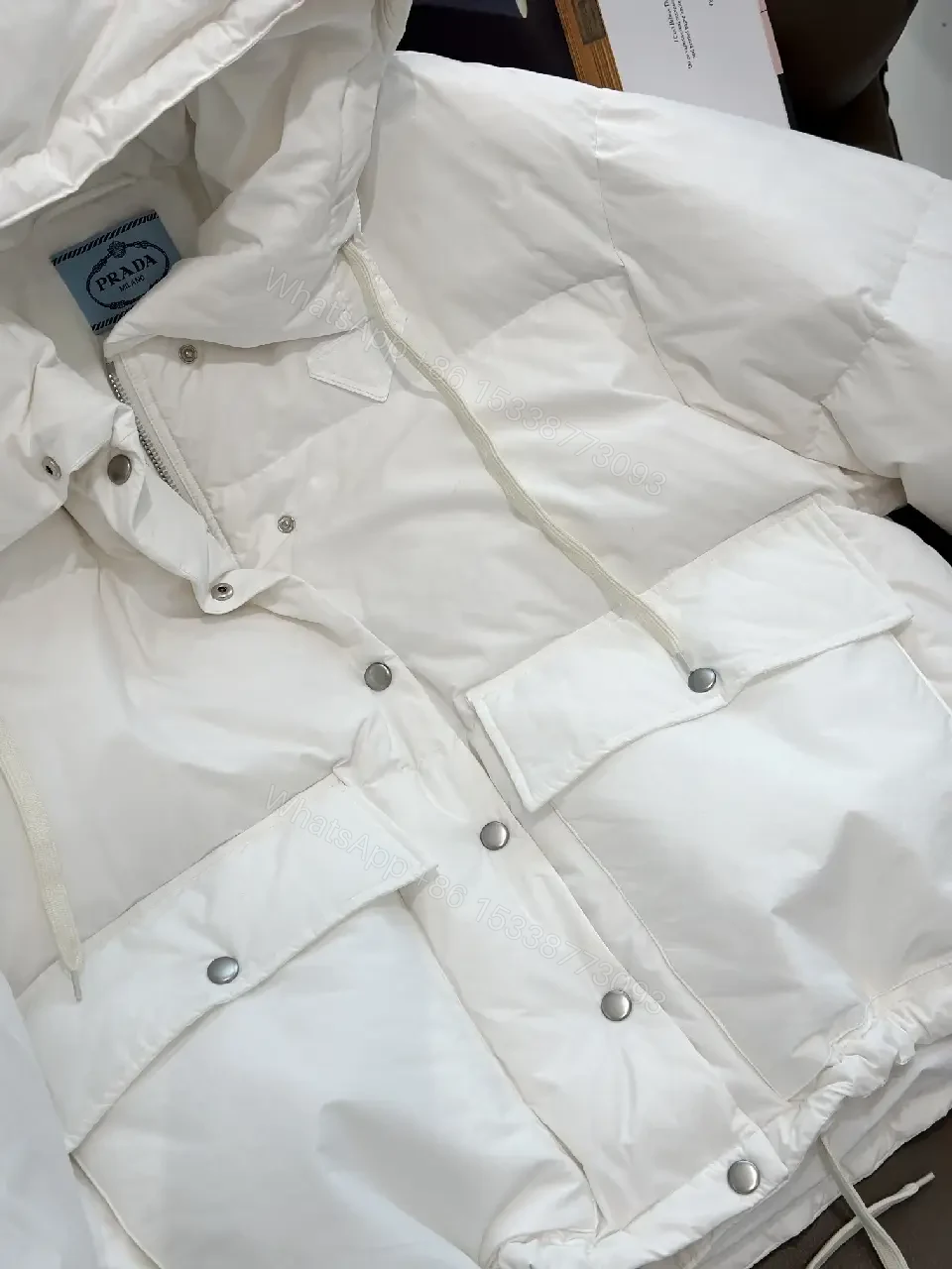 View 9 of Cozy Off-White Insulated Puffer Jacket: Lightweight Warmth