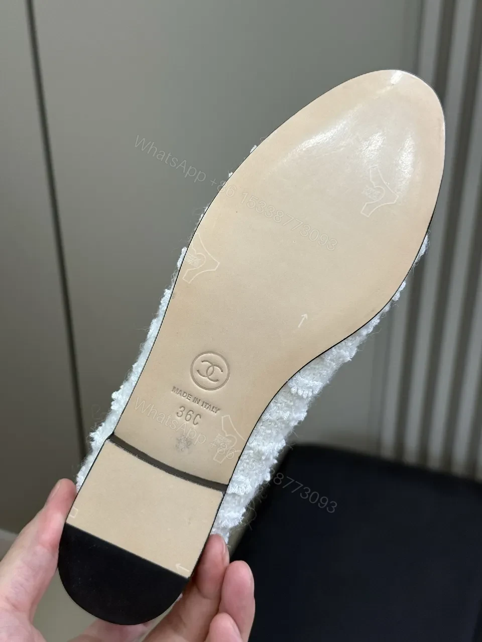 View 7 of Tweed Ballet Flats with Glossed Cap Toe - Refined Everyday Luxury