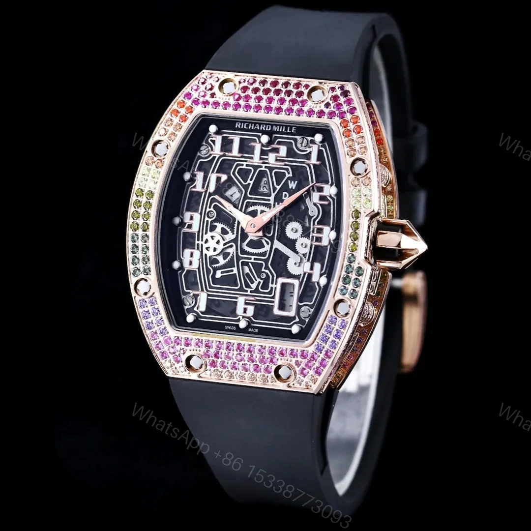 View 2 of Richard Mille RM67-01 Automatic Ultra Thin Skeleton Watch 38/48MM Barrel Case Digital Hour Markers Premium Edition RM-RM67-01-ULTRA-SKL-38