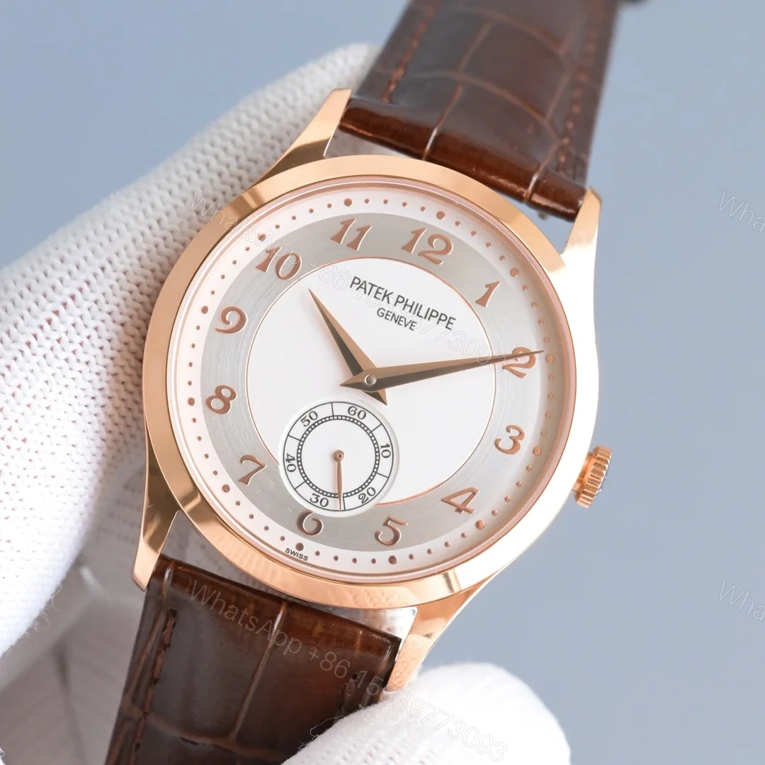 View 3 of Patek Philippe Calatrava Style Manual Winding Dress Watch Leather Strap Classic Edition PP-CALATRAVA-CLASSIC-MANUAL-WINDING-LEATHER-42H