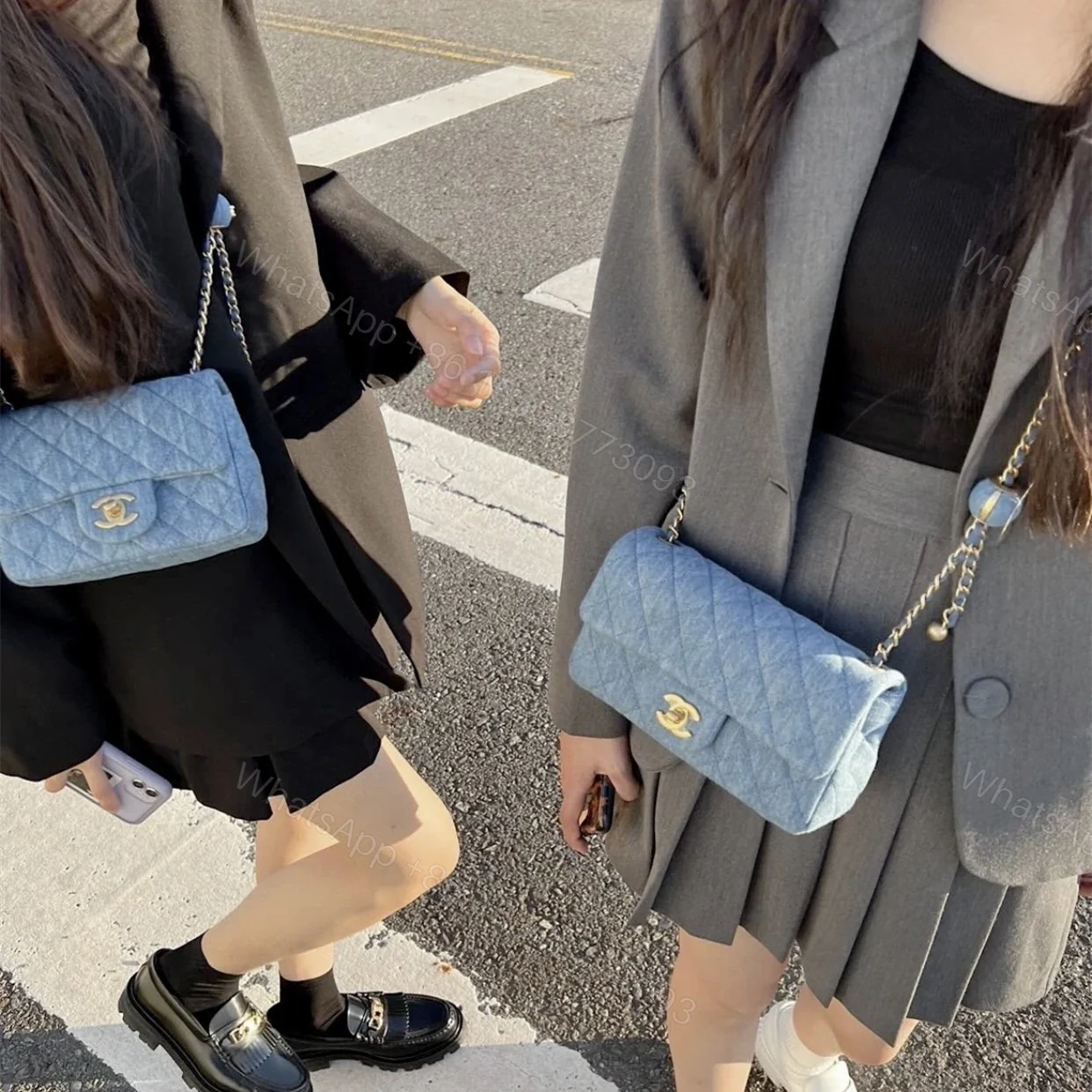 View 16 of 香港高仿Chanel22C系列水洗丹寧牛仔口蓋包免檢版