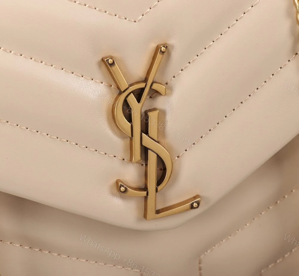 View 7 of Saint Laurent Loulou Small Chain Bag In Matelassé Y Beige Gold 23Cm 494699DV7272721