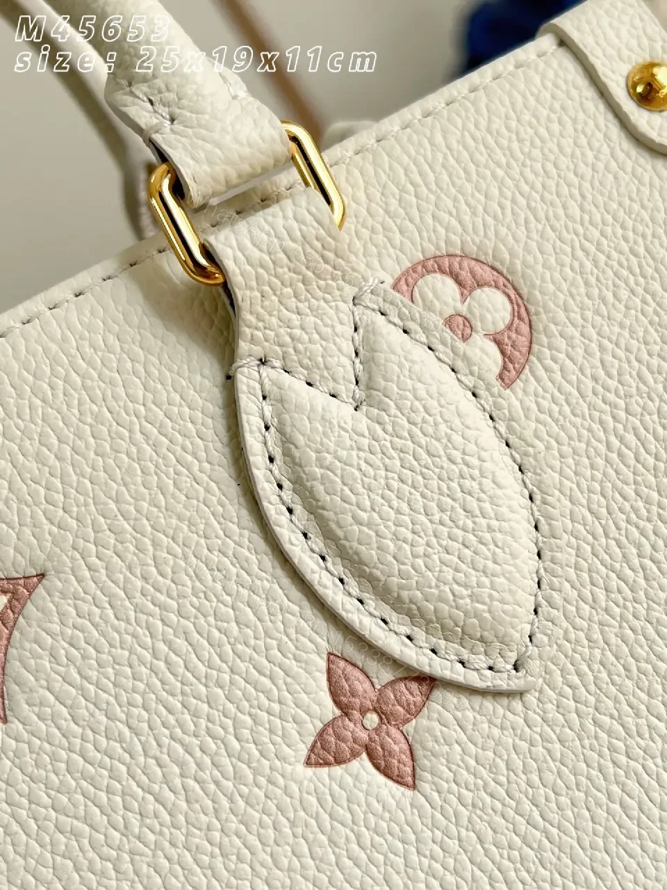 View 6 of Chic Satine White Pebbled Leather Handbag, Crossbody Ready