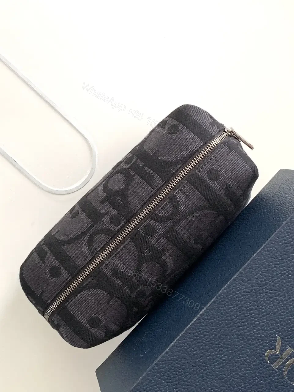 View 10 of Charcoal Jacquard Crossbody: Luxe Minimalist, Structured