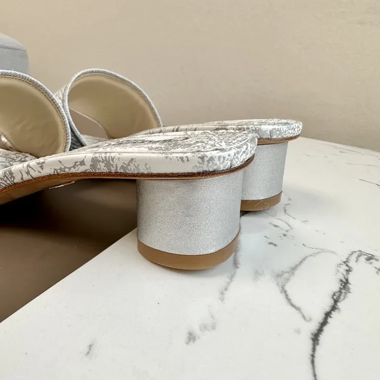 View 3 of Dior-Embossed Luxe Slides: All-Day Comfort & Style