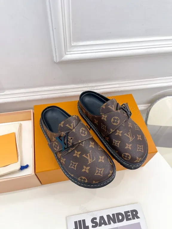 Brown Monogram Loafers — Premium Patterned, Cushioned Comfort — view 1
