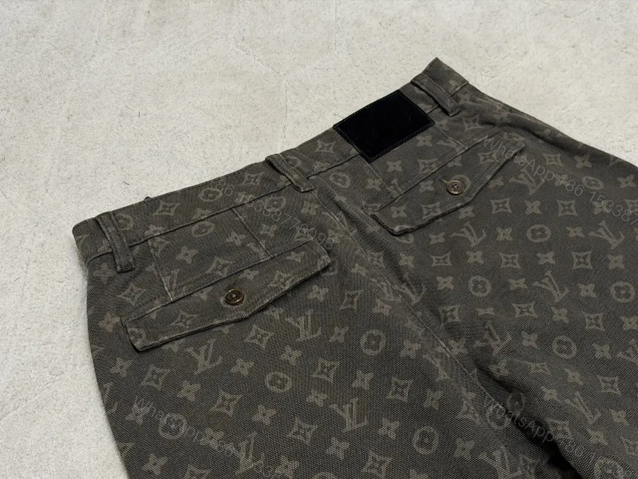 View 5 of Patterned Monogram Utility Trousers - Luxe Streetwear Pants