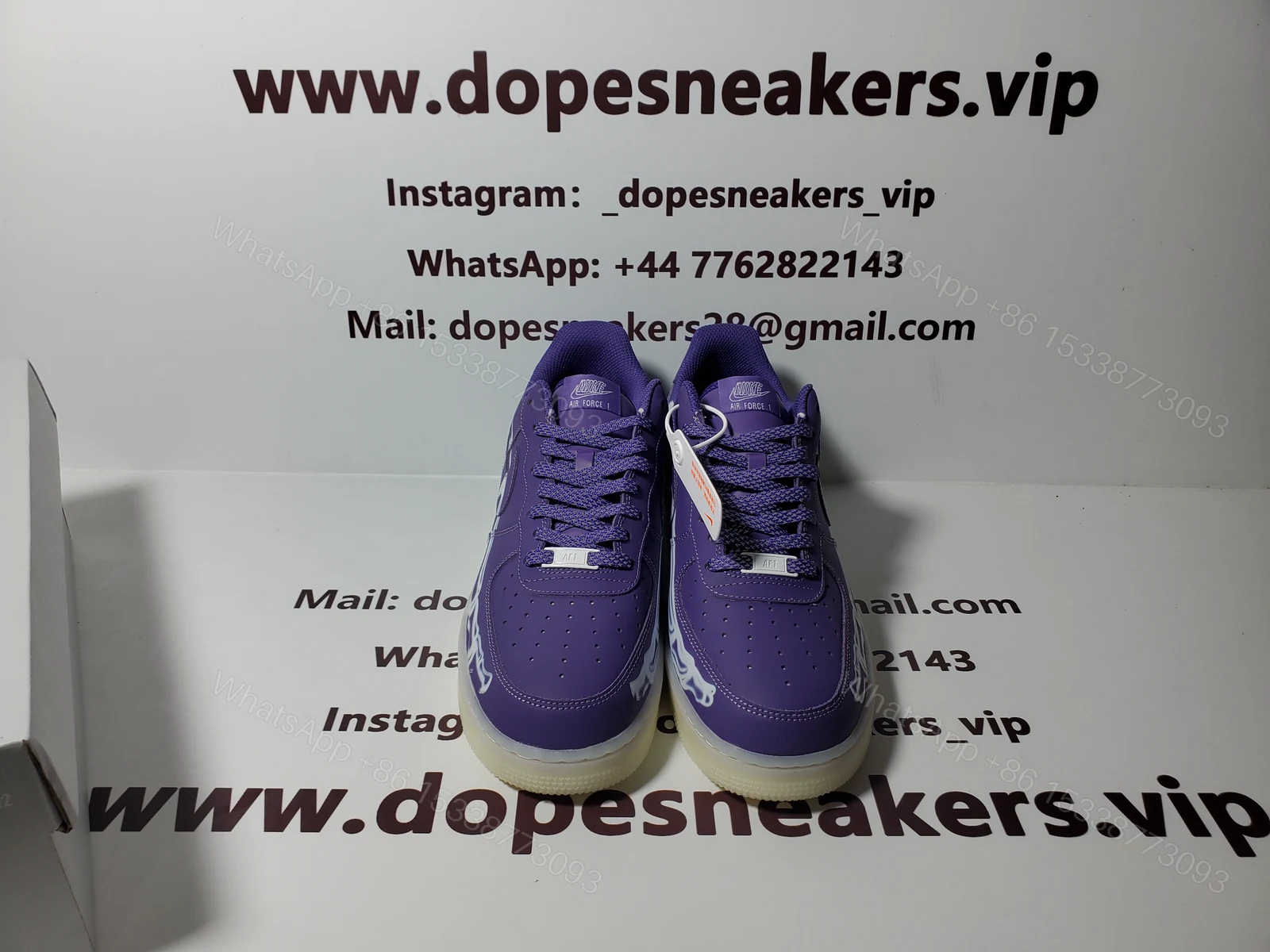 Nike Air Force 1 LOw O7 QS Purple Skeleton Halloween (2021) — view 2