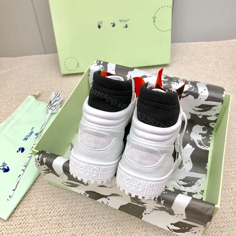 View 2 of Chic-Edge Off-White-Style High-Top Sneakers with Comfort