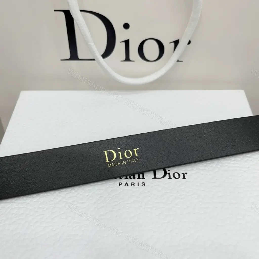 View 8 of Black Belt Vintage-Style with Ornate Gold Oval Buckle (Dior)