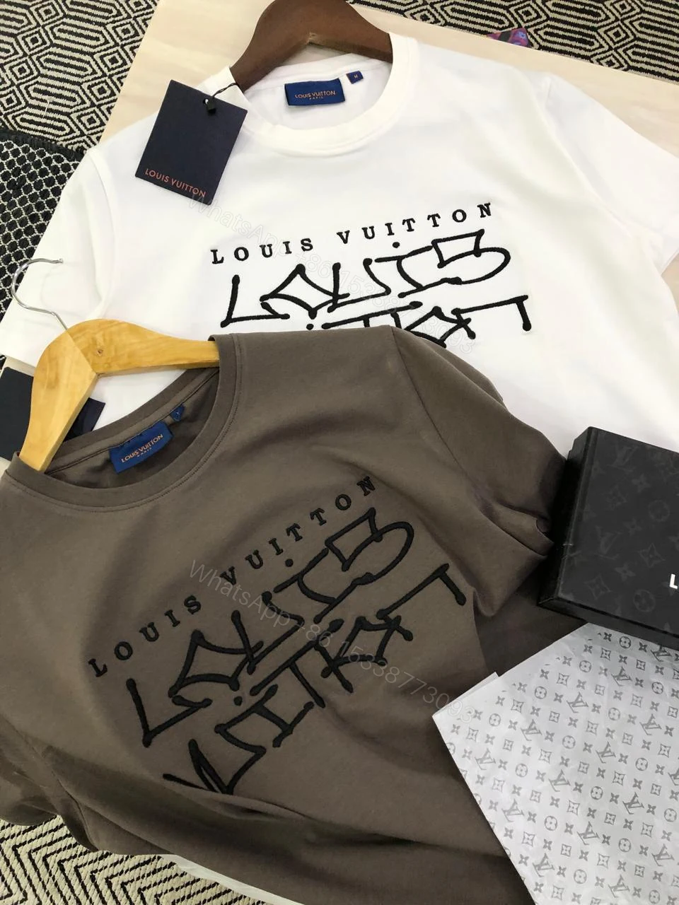 View 8 of FIRST COPY LOUIS VUITTON COTTON LYCRA CREW NECK T-SHIRT